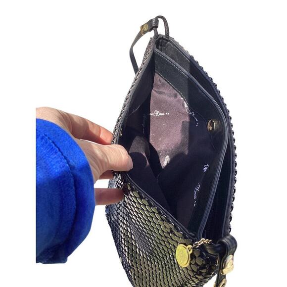 Vtg Whiting & Davis Purse Small Crossbody Bag Black Metal Classic Formal Dance - Picture 9 of 10